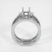 18K White Gold Three Stone Ring Setting Image