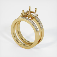 10K Yellow Gold Three Stone Ring Setting Video