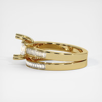 10K Yellow Gold Three Stone Ring Setting Image