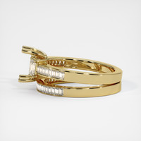 18K Yellow Gold Three Stone Ring Setting Image