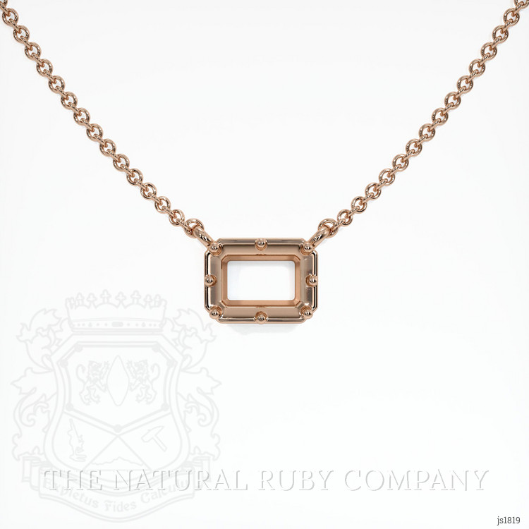 14K Rose Gold Antique Style Pendant Setting