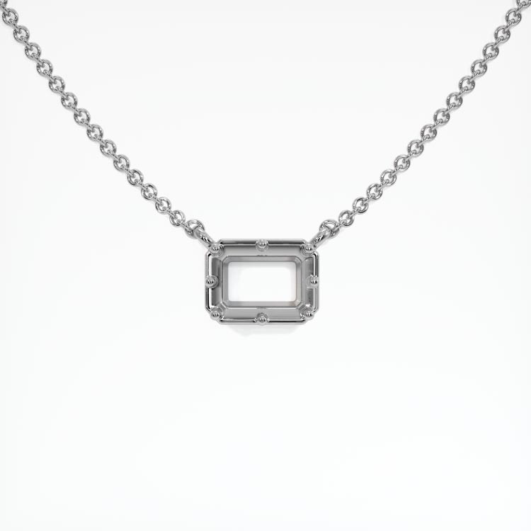 14K White Gold Antique Style Pendant Setting