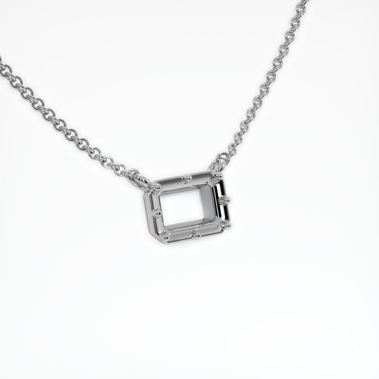 14K White Gold Antique Style Pendant Setting