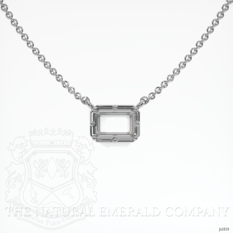 18K White Gold Antique Style Pendant Setting