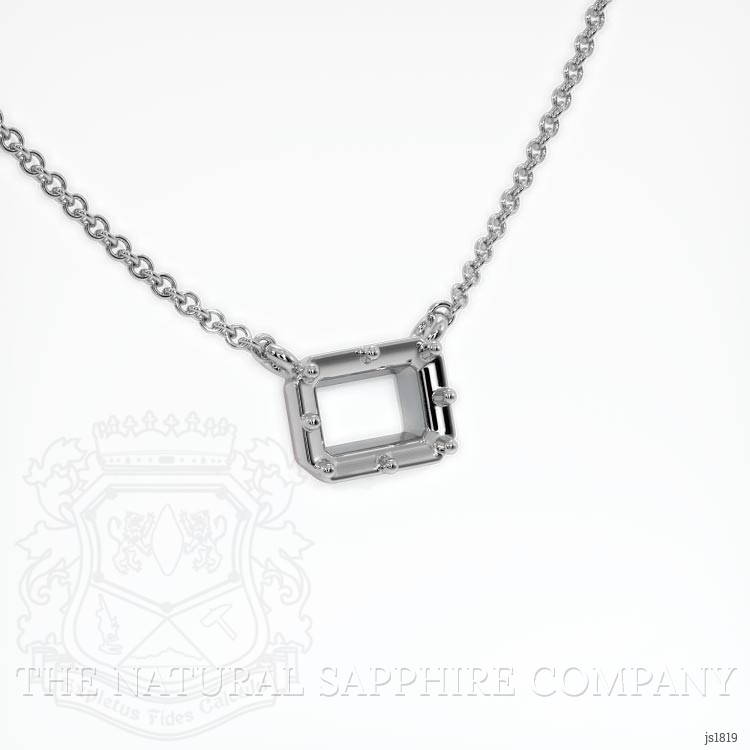 18K White Gold Antique Style Pendant Setting