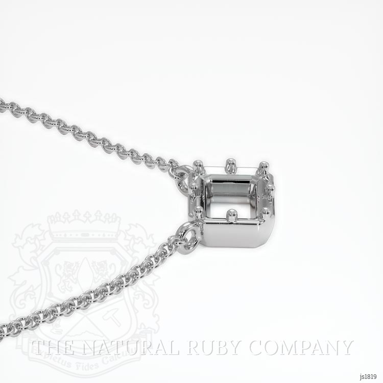18K White Gold Antique Style Pendant Setting