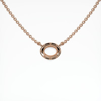 14K Rose Gold Antique Style Pendant Setting Image