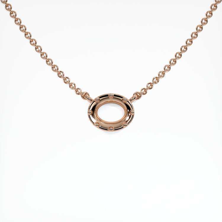 14K Rose Gold Antique Style Pendant Setting
