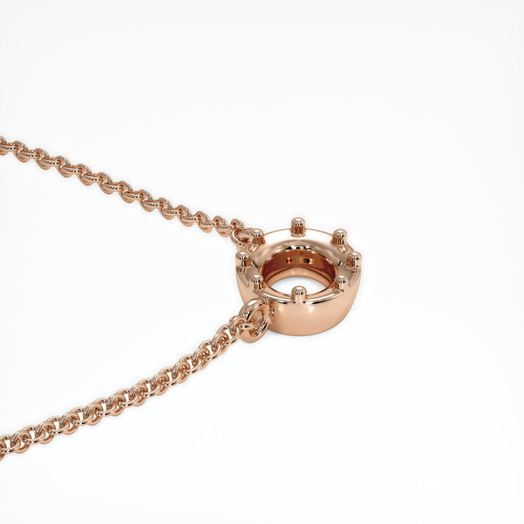 14K Rose Gold Antique Style Pendant Setting