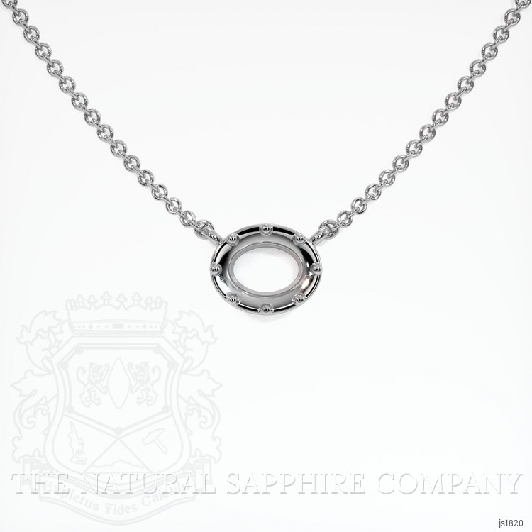 14K White Gold Antique Style Pendant Setting