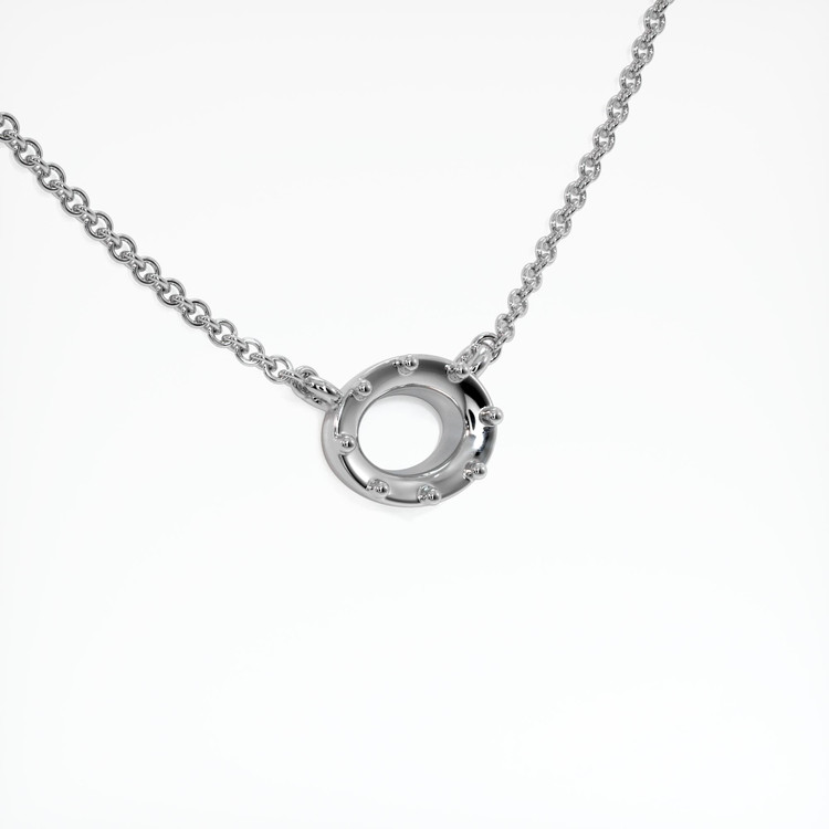 14K White Gold Antique Style Pendant Setting
