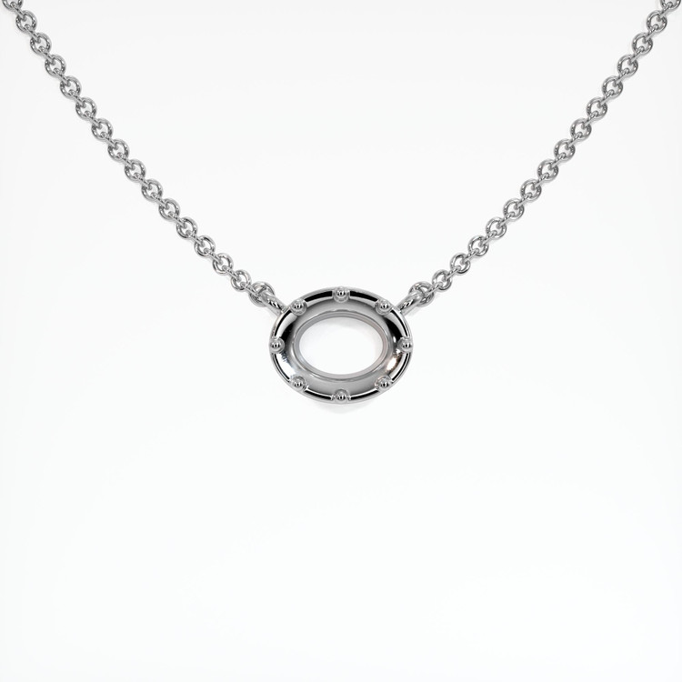 18K White Gold Antique Style Pendant Setting