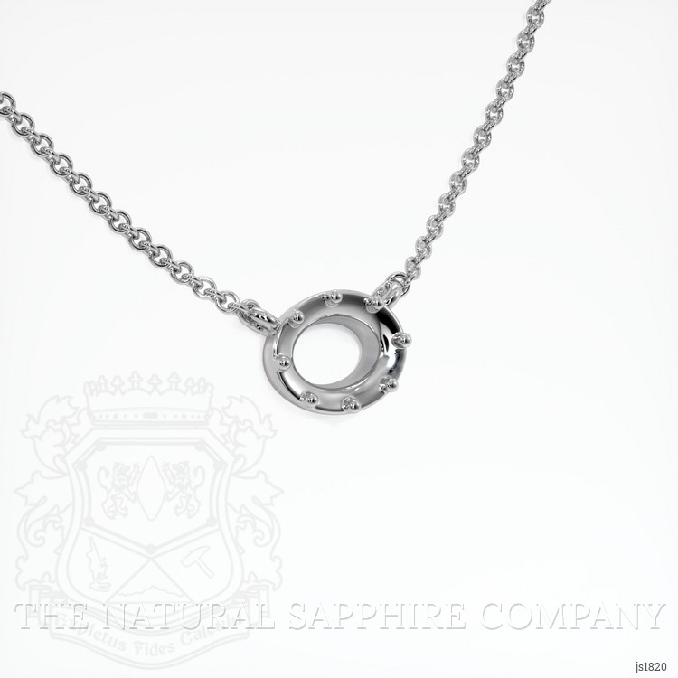 18K White Gold Antique Style Pendant Setting