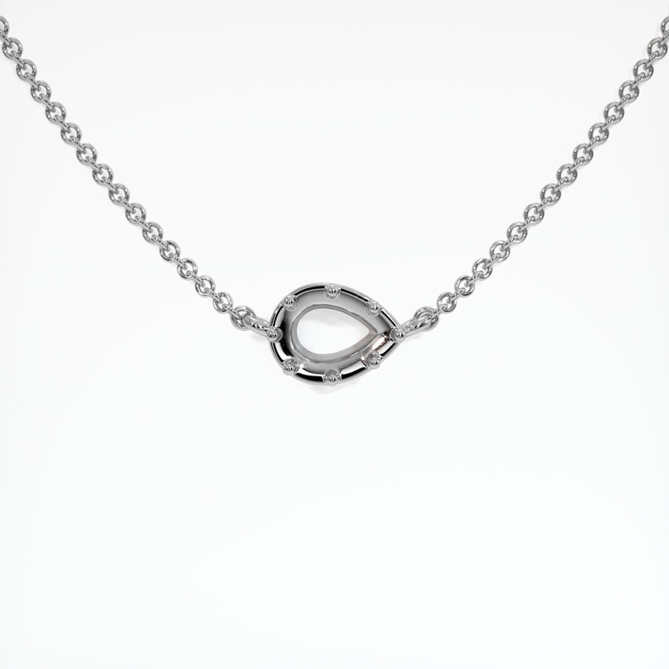 14K White Gold Antique Style Pendant Setting