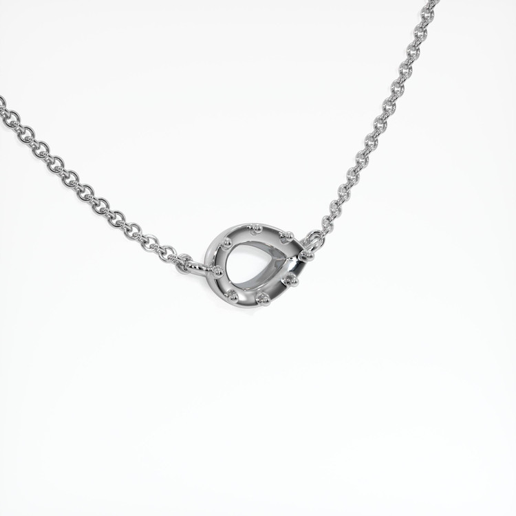 18K White Gold Antique Style Pendant Setting