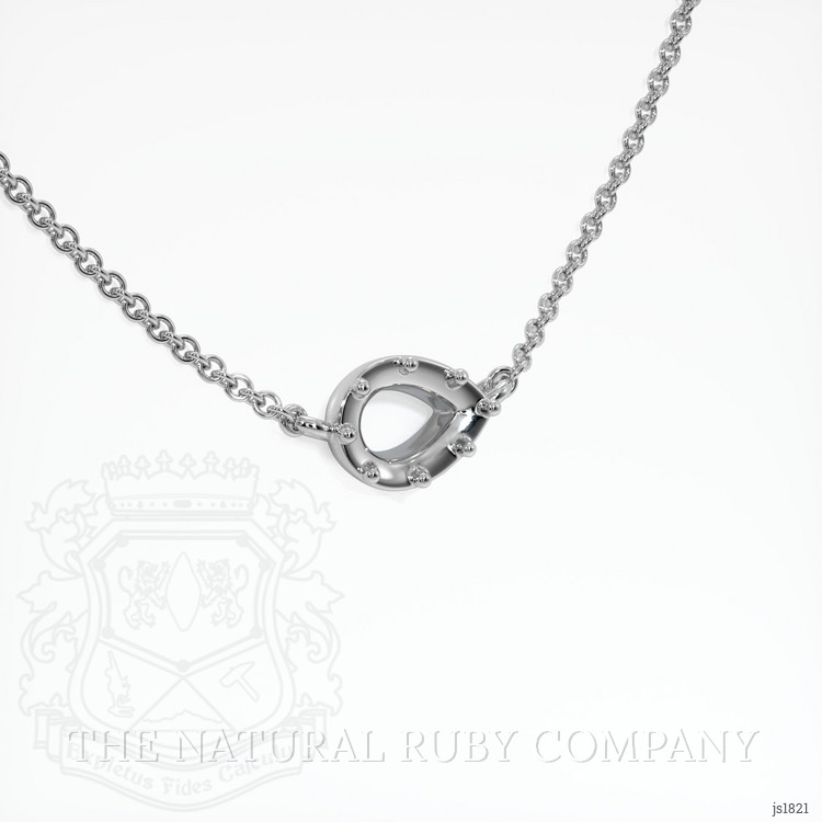 18K White Gold Antique Style Pendant Setting