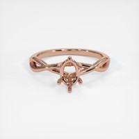 14K Rose Gold Solitaire Ring Setting Image