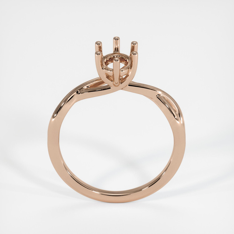 14K Rose Gold Solitaire Ring Setting