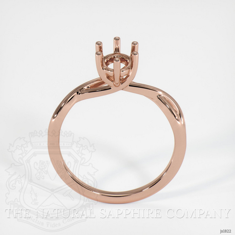 14K Rose Gold Solitaire Ring Setting