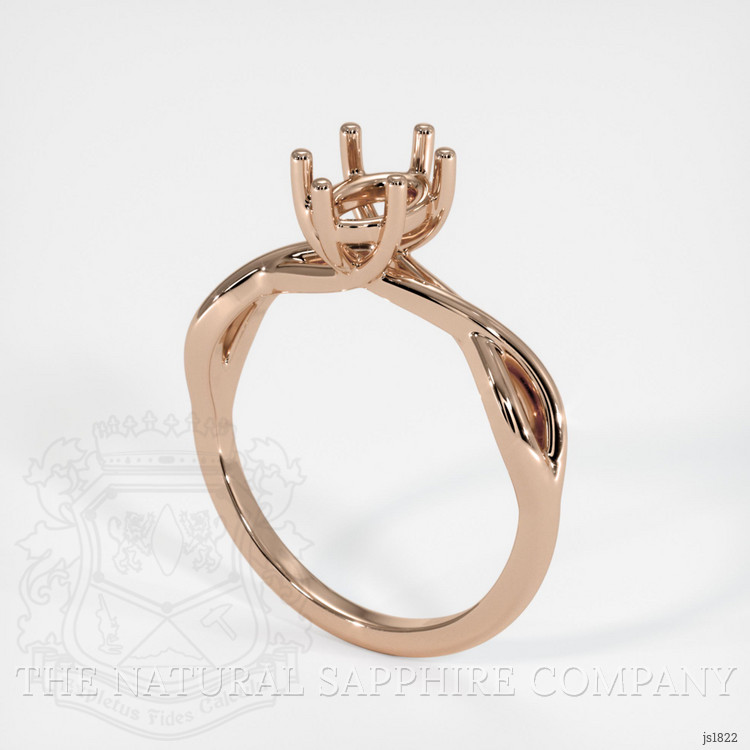 18K Rose Gold Solitaire Ring Setting