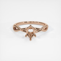 18K Rose Gold Solitaire Ring Setting Image