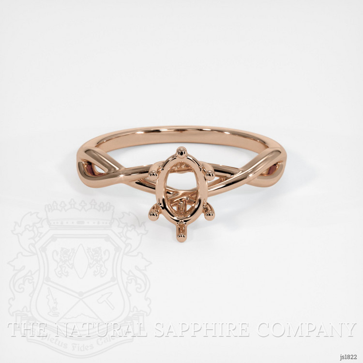 18K Rose Gold Solitaire Ring Setting