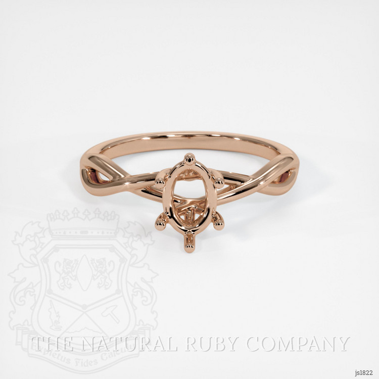 18K Rose Gold Solitaire Ring Setting