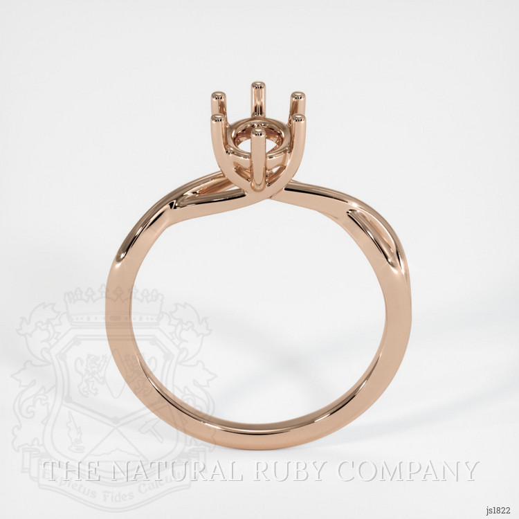 18K Rose Gold Solitaire Ring Setting
