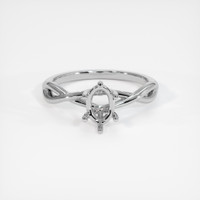 10K White Gold Solitaire Ring Setting Image