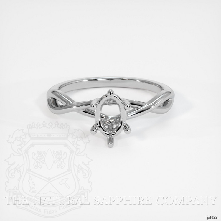 14K White Gold Solitaire Ring Setting