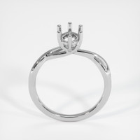 14K White Gold Solitaire Ring Setting Image