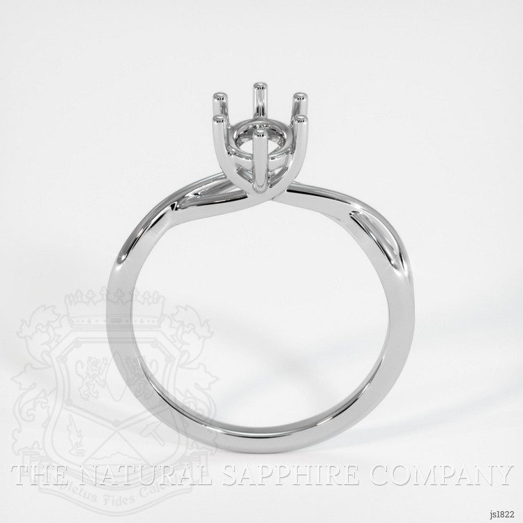 14K White Gold Solitaire Ring Setting