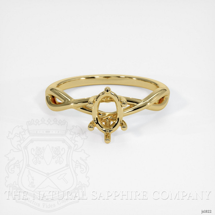 18K Yellow Gold Solitaire Ring Setting