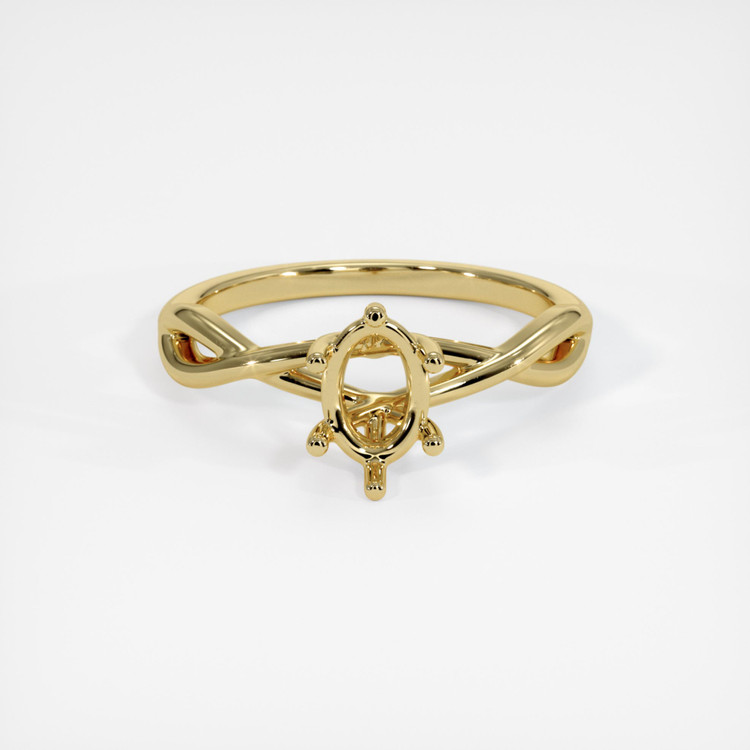 18K Yellow Gold Solitaire Ring Setting