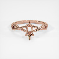14K Rose Gold Solitaire Ring Setting Image