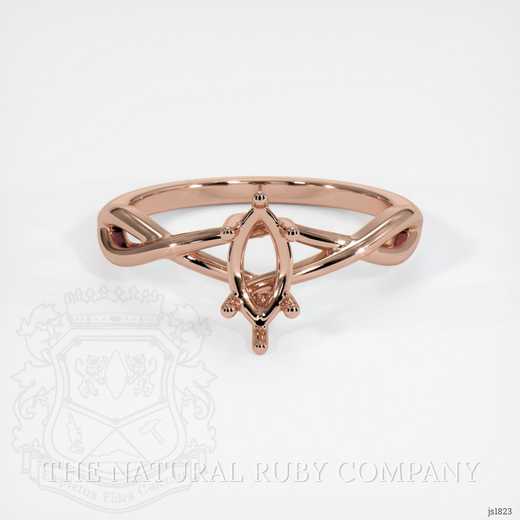 14K Rose Gold Solitaire Ring Setting
