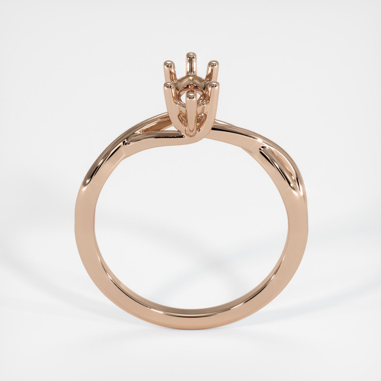14K Rose Gold Solitaire Ring Setting