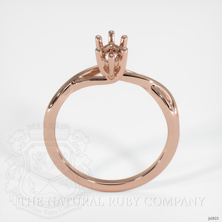 14K Rose Gold Solitaire Ring Setting