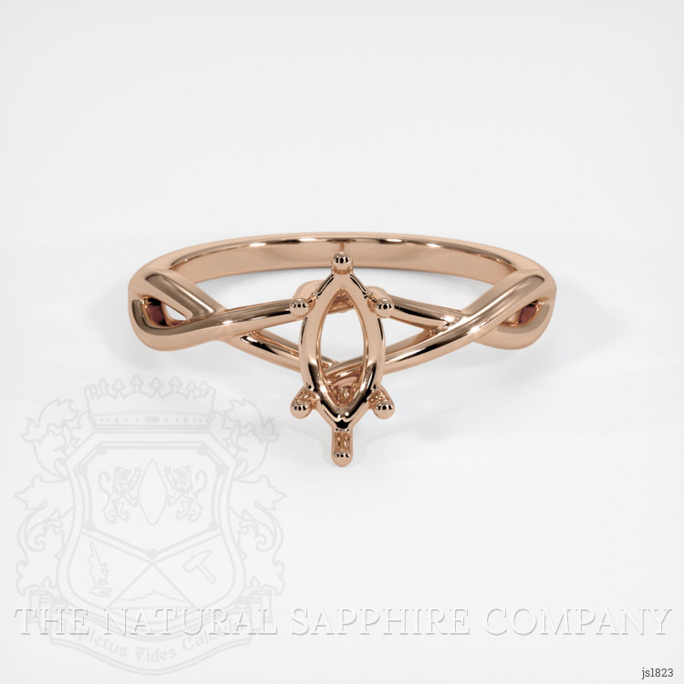 18K Rose Gold Solitaire Ring Setting