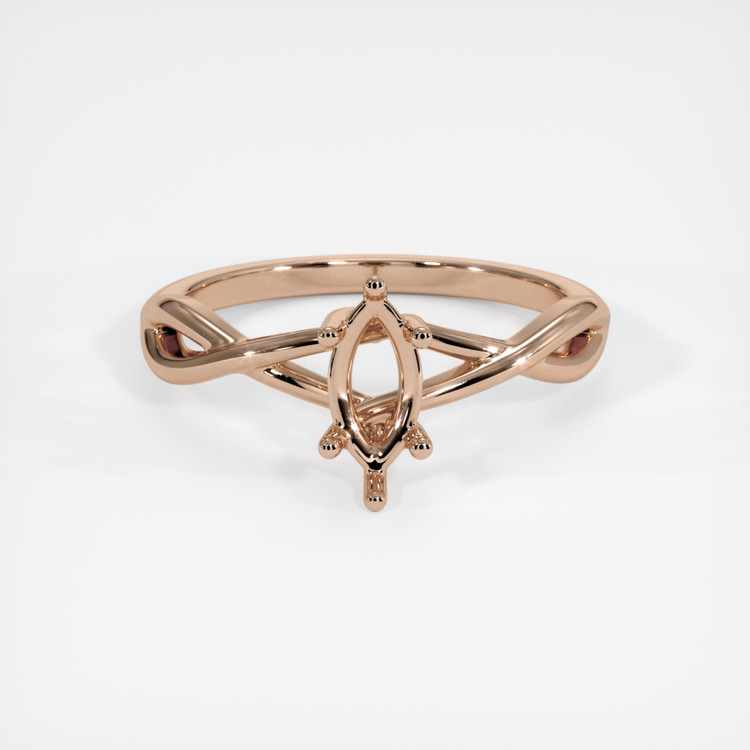 18K Rose Gold Solitaire Ring Setting