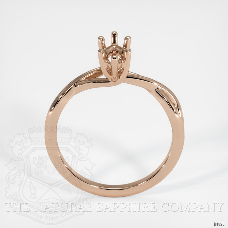 18K Rose Gold Solitaire Ring Setting