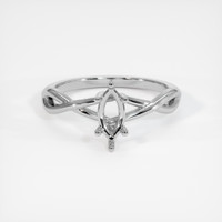14K White Gold Solitaire Ring Setting Image