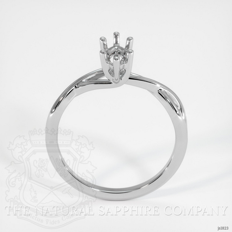 18K White Gold Solitaire Ring Setting