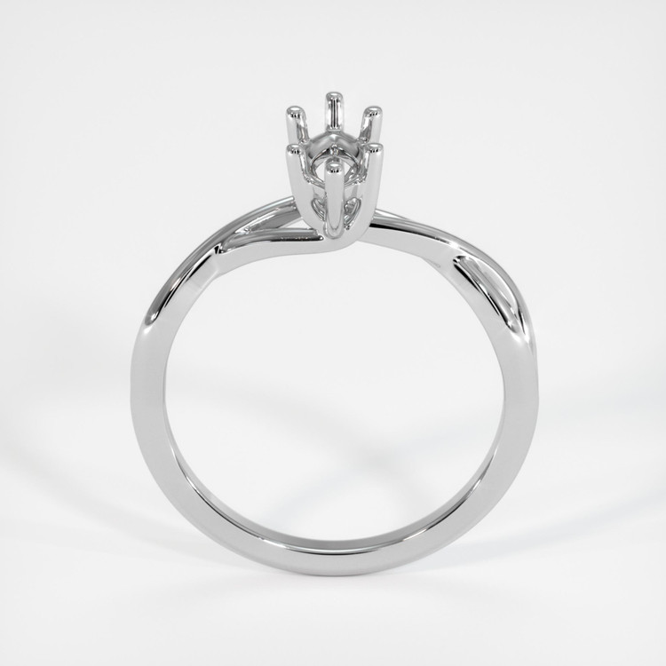 18K White Gold Solitaire Ring Setting