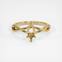 14K Yellow Gold Solitaire Ring Setting Image