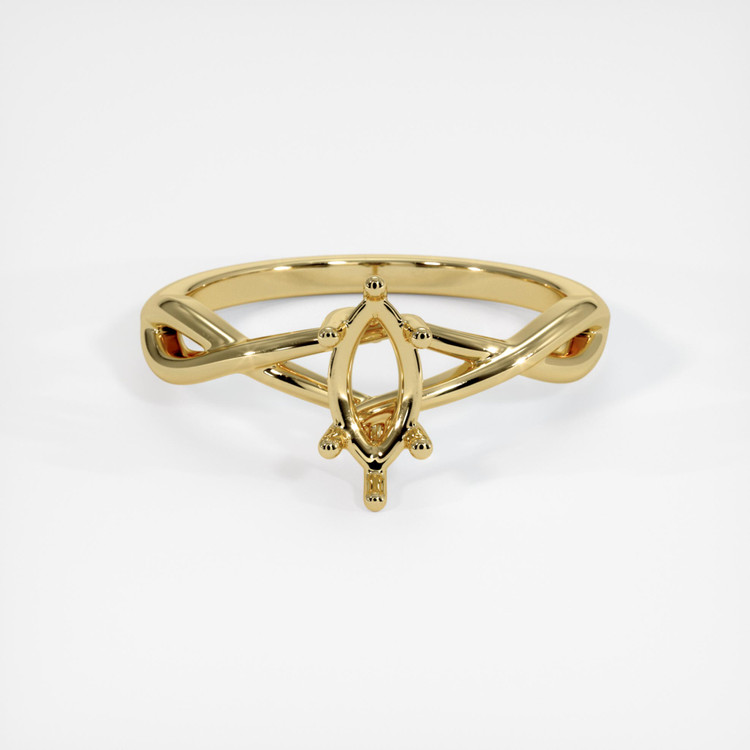 18K Yellow Gold Solitaire Ring Setting