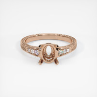14K Rose Gold Antique Style Ring Setting Image