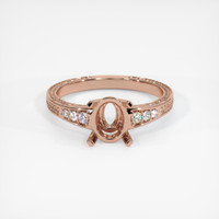 14K Rose Gold Antique Style Ring Setting Image