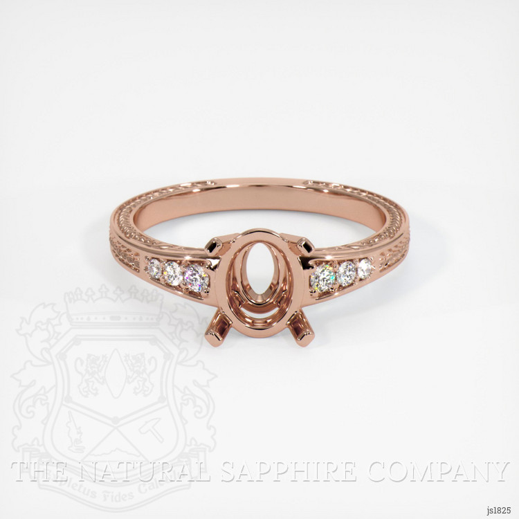 14K Rose Gold Antique Style Ring Setting