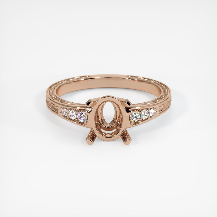 14K Rose Gold Antique Style Ring Setting